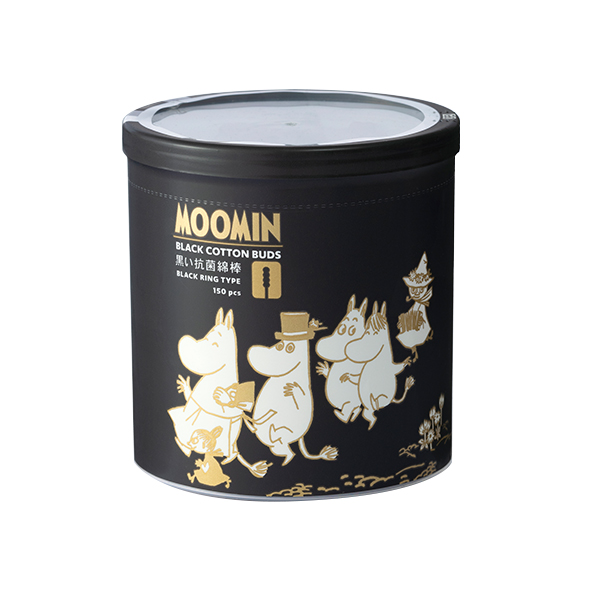 MOOMIN 黒い抗菌綿棒 150本
